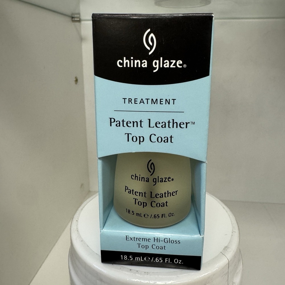 China Glaze Patent Leather Top Coat 0.5oz #70279 Nail Polish Clear
